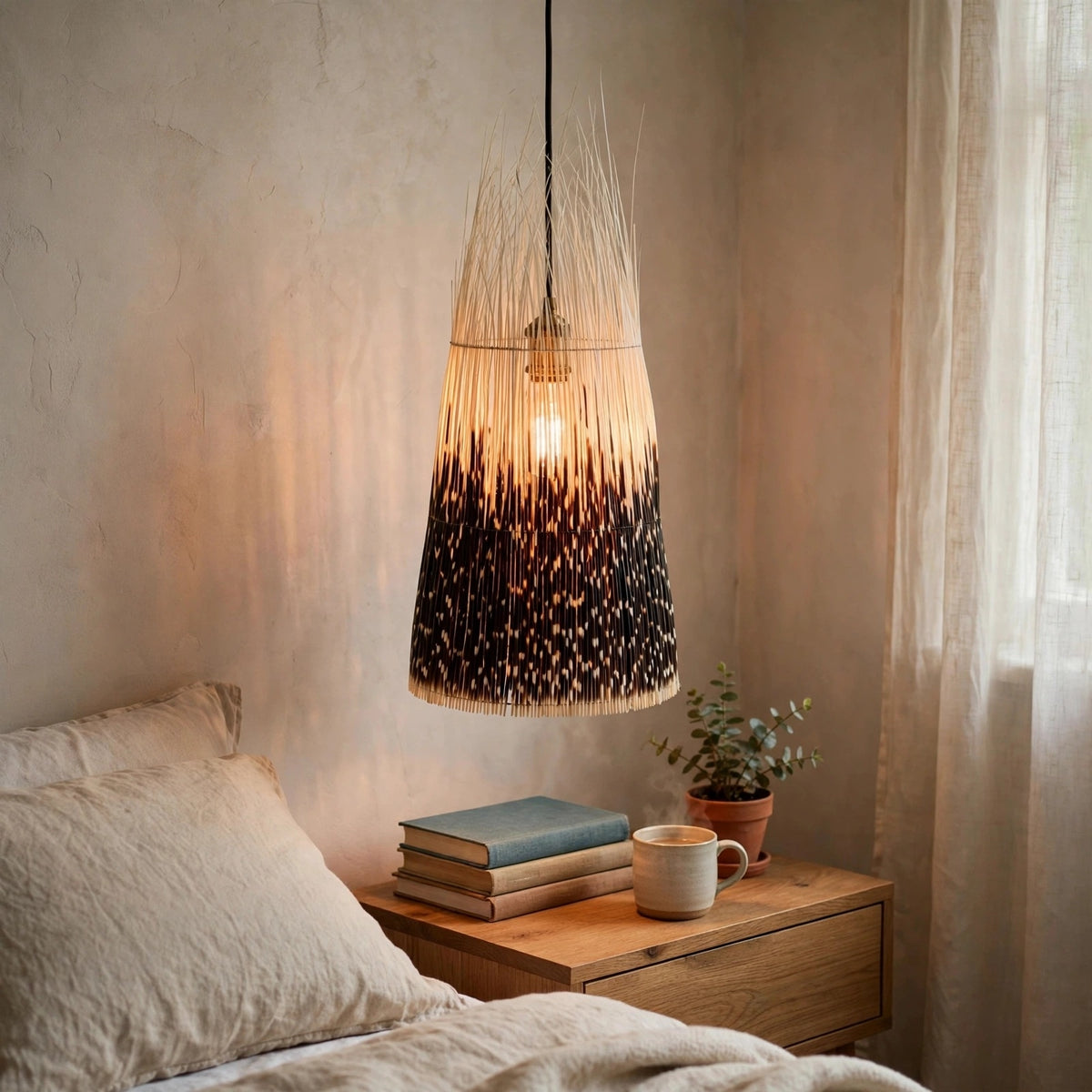 LAMPSHADE - Cone - Large - Porcupine Quill