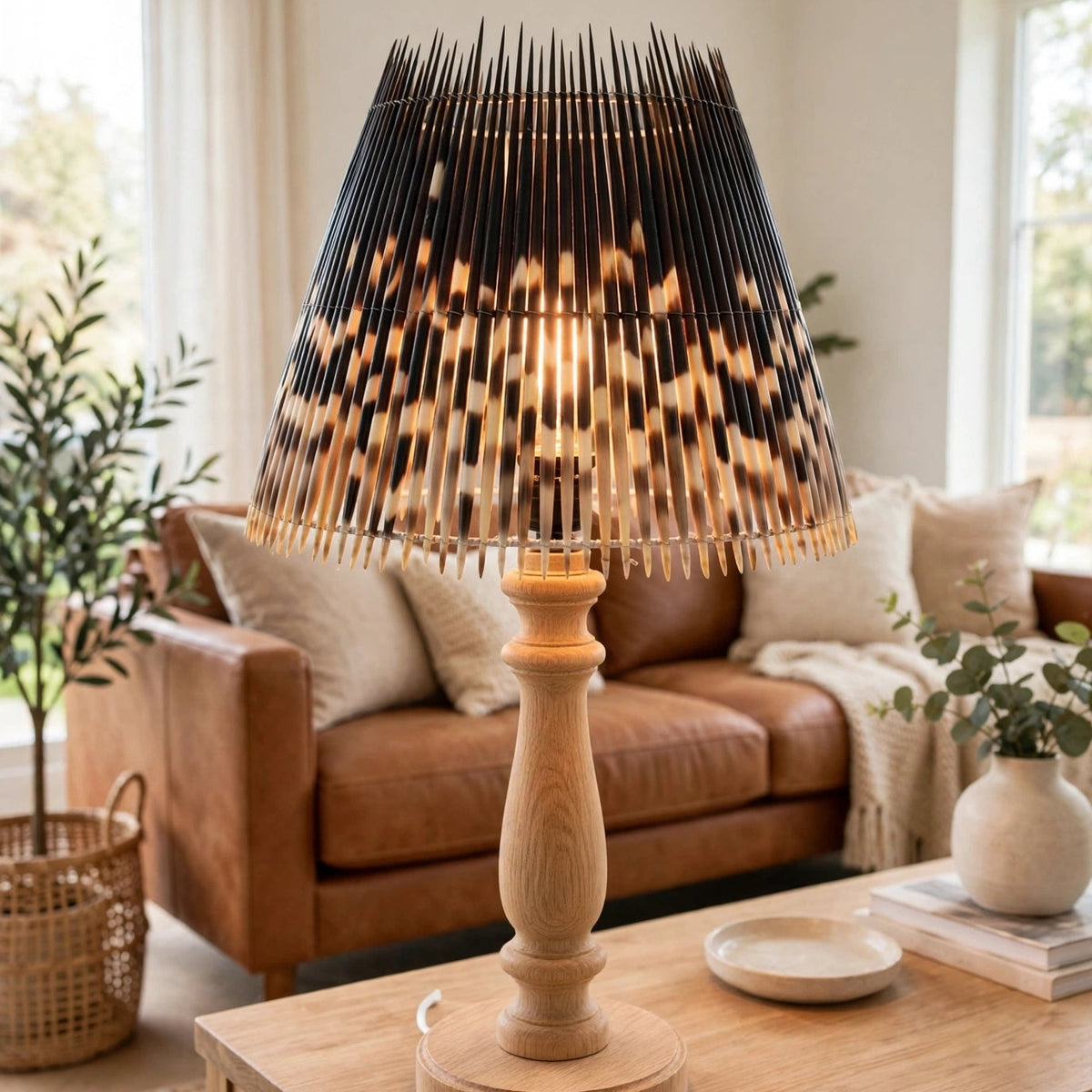 LAMPSHADE - Cone - Medium - Porcupine Quill