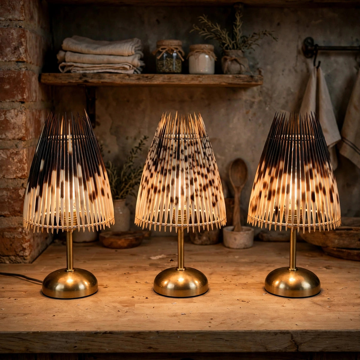 LAMPSHADE - Cone - Small - Porcupine Quill