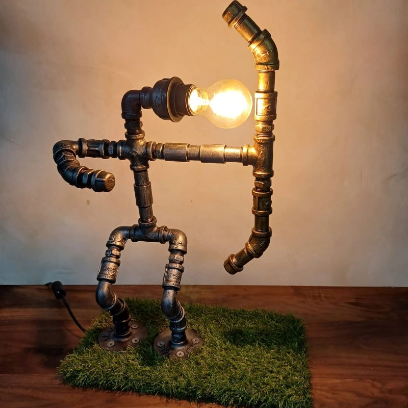 Steampunk Bow and Arrow Robot Lamp