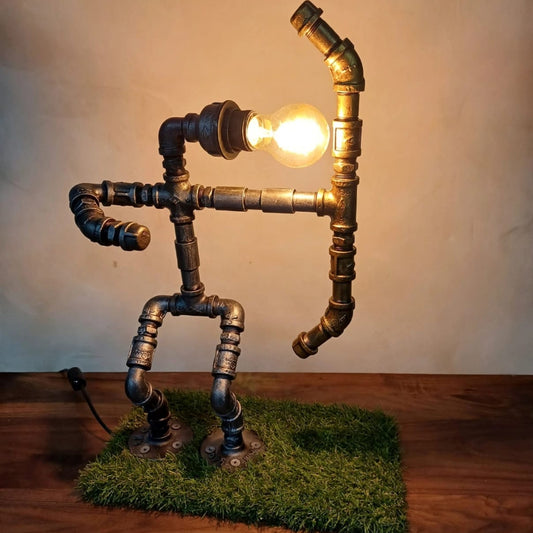 Steampunk Bow and Arrow Robot Lamp