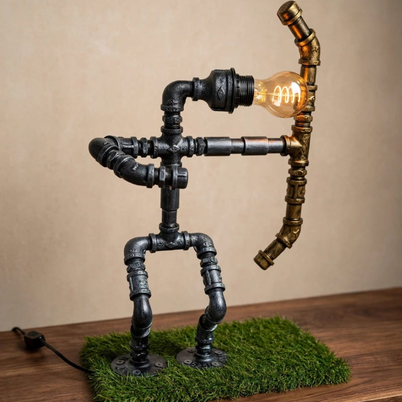 Steampunk Bow and Arrow Robot Lamp