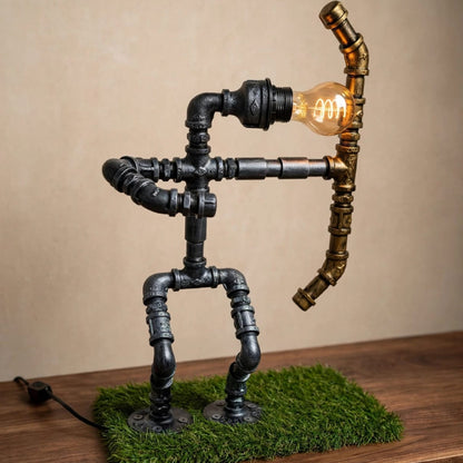 Steampunk Bow and Arrow Robot Lamp